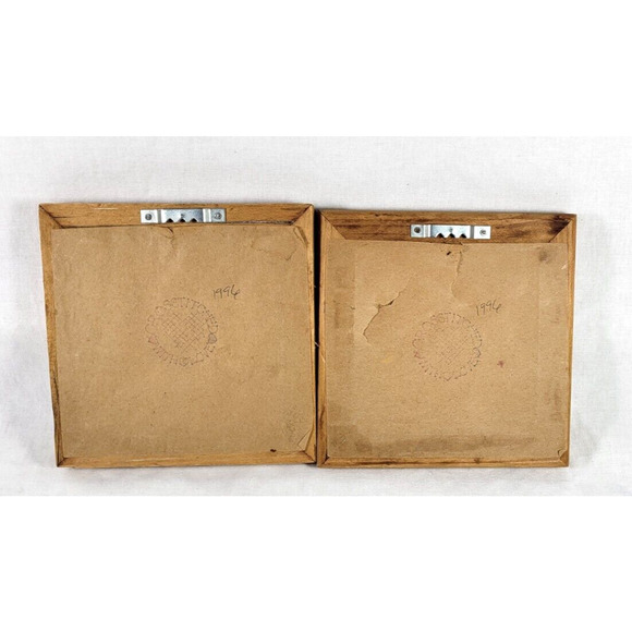 Amish Mennonite Couple Completed Cross Stitch Farmhouse Americana Rustic 5" - Picture 4 of 15